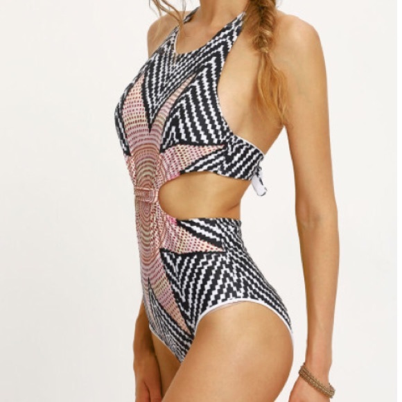 RESTOCKED- Tribal Print Cutout One-piece - Picture 3 of 7
